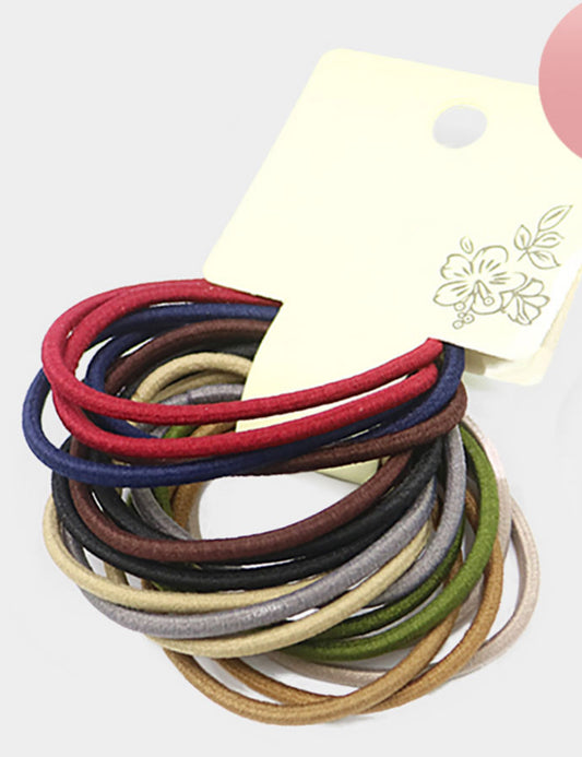 Set of 18 - Basic Ponytail Hair Bands