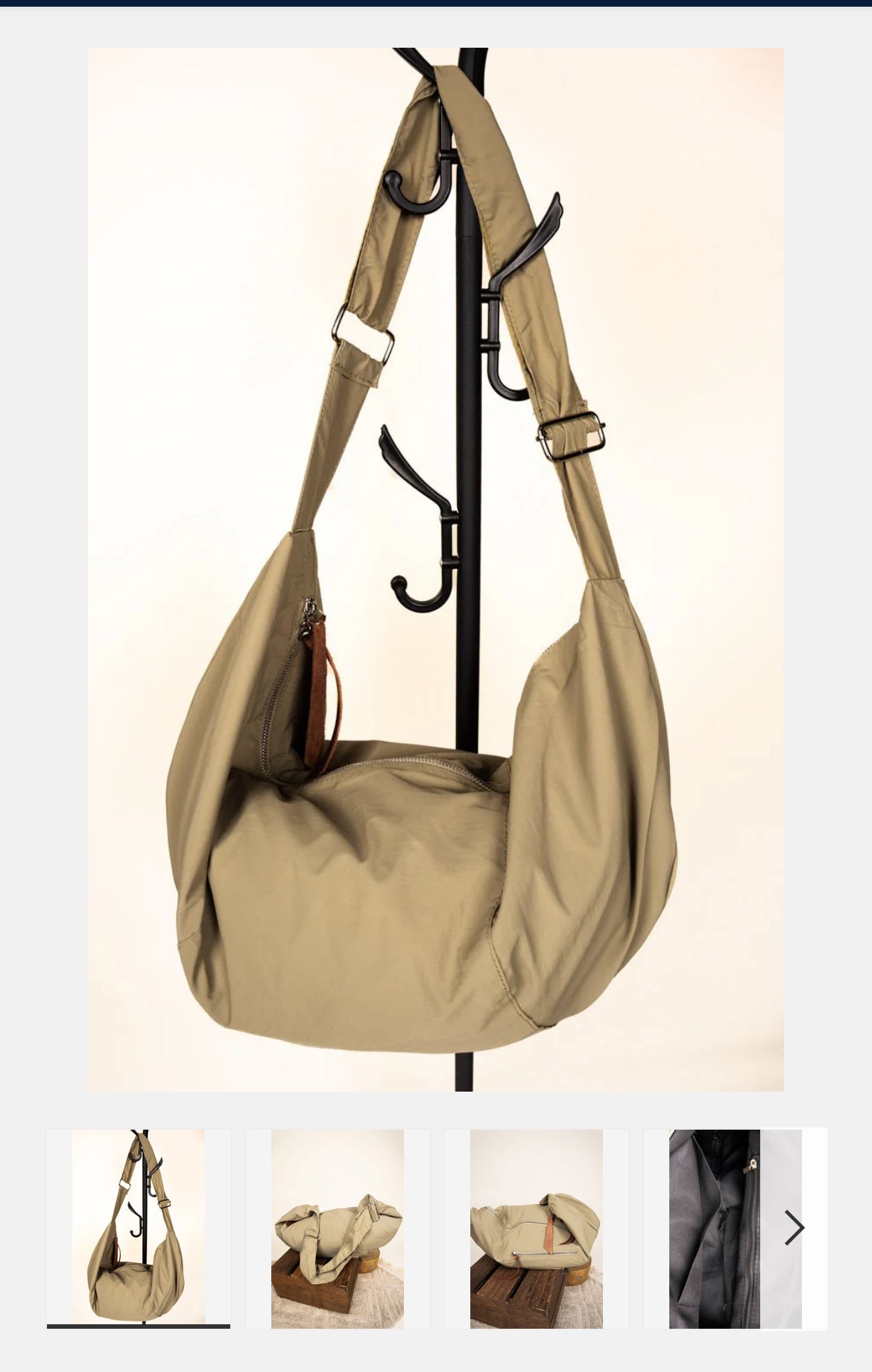 Be clever around the world large beige chest bag