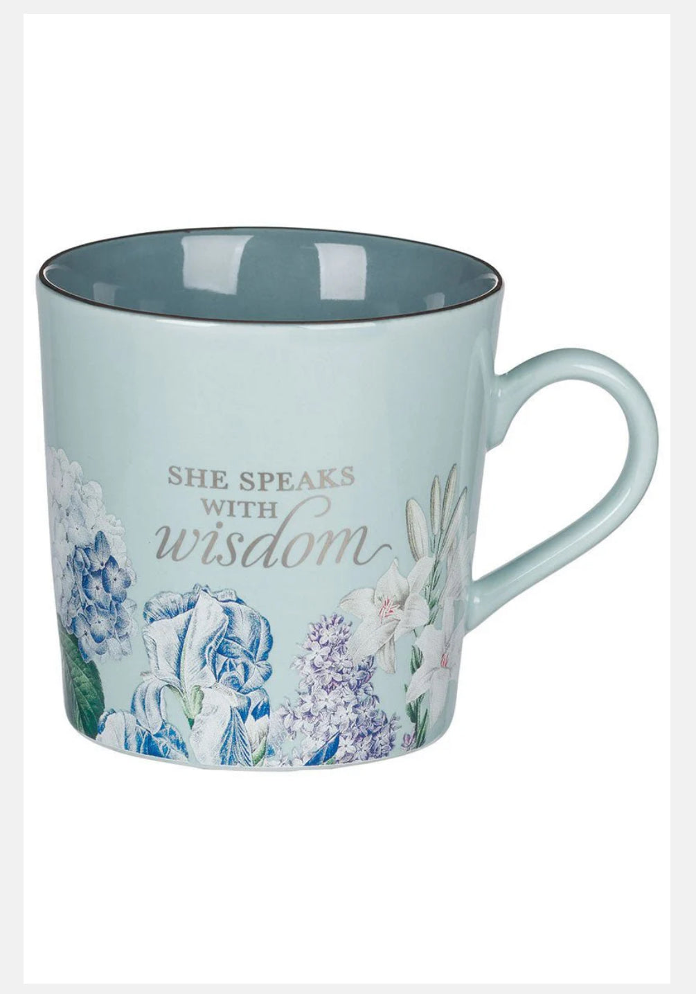 SHE SPEAKS WITH WISDOM FLORAL MUG