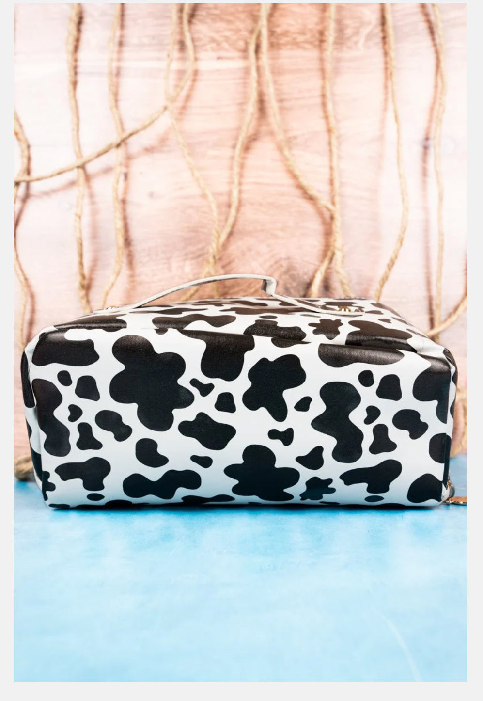 CASSIE COW JETSETTER EXPANDABLE MAKEUP BAG