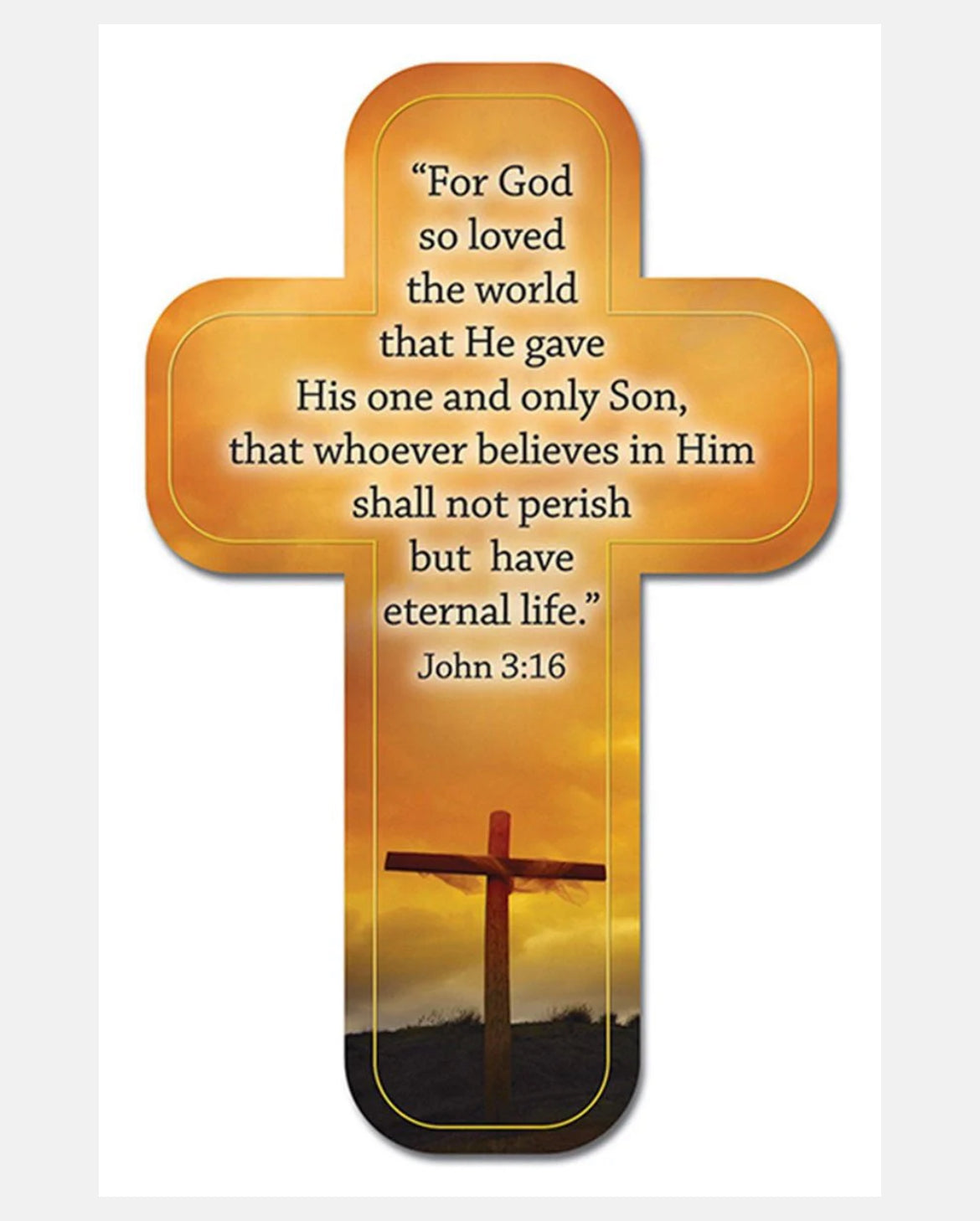 ONE 'JOHN 3:16' CROSS BOOKMARK