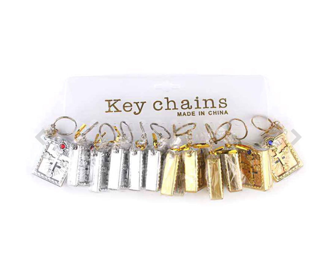 Gold Bible keychains