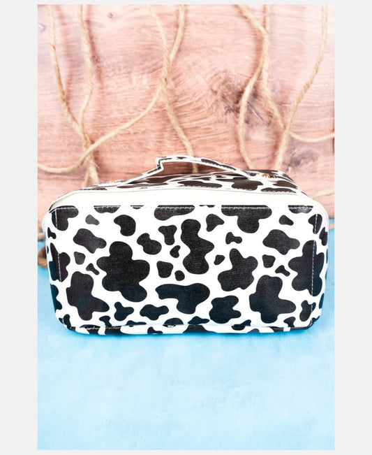 CASSIE COW JETSETTER EXPANDABLE MAKEUP BAG