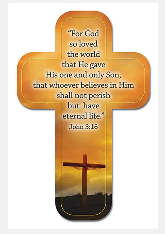 ONE 'JOHN 3:16' CROSS BOOKMARK