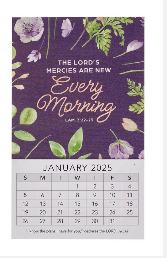 2025 NEW MERCIES EVERY MORNING MINI MAGNETIC CALENDAR